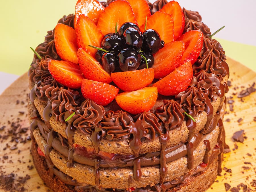 Torta de Morango com Chocolate