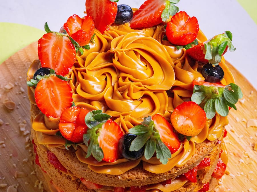 Torta Morango branca